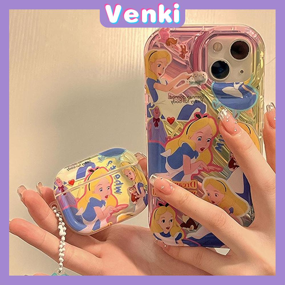 Venki - Untuk Iphone11 iPhone Case Laser Reflektif Bening Casing Ponsel TPU Lembut Shockproof Airbag Case Putri Lucu Kompatibel Dengan Iphone14 13 Pro Max 12 Pro Max XR XS 7Plus 8Plus