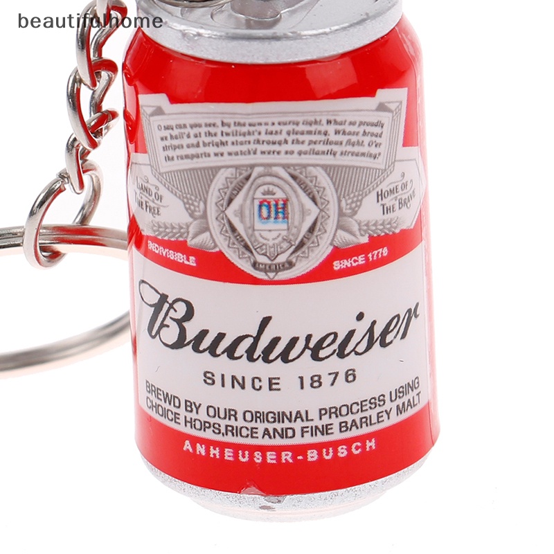 {beautifulhome} Simulasi Gantungan Kunci Bir Kaleng Beer Can Keyring Couples Cool Backpack Decor.