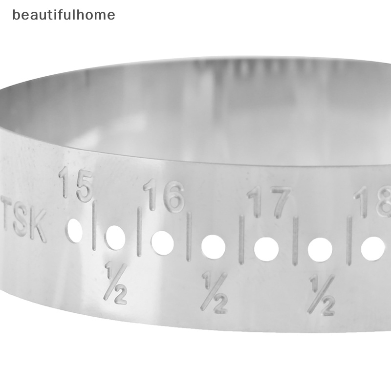 {beautifulhome} Alat Ukur Gelang Tangan Stainless Steel Bangle Sizer Gauge Adjustable.