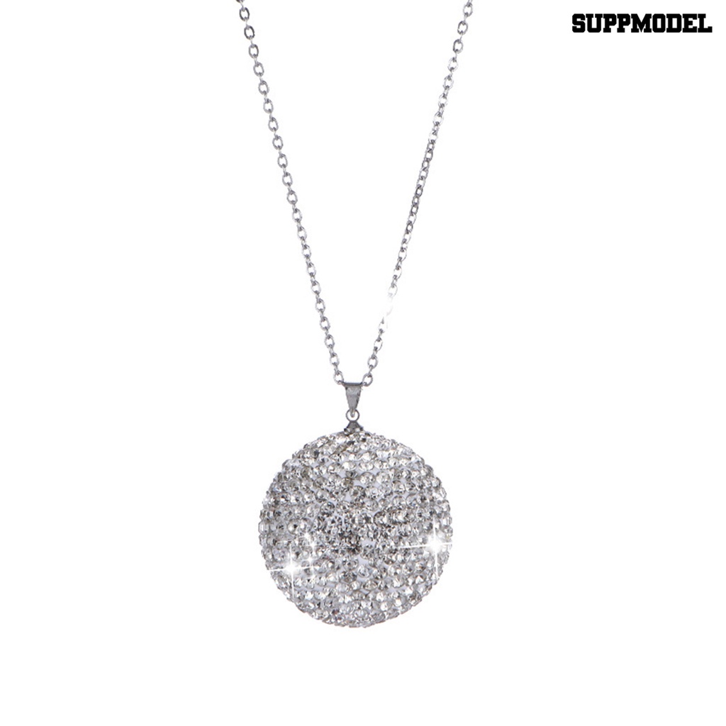 [SM] Liontin Mobil Berlian Imitasi Mengkilap Halus Tahan Aus Serbaguna Hias Eye-catching Bola Kristal Imitasi Mobil Pendant Car Decoration