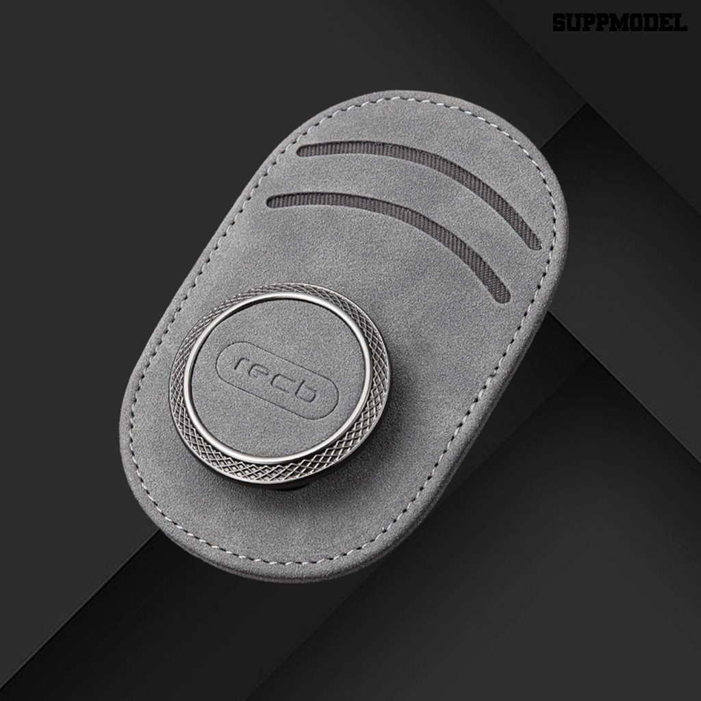 [SM] Car Sunglass Holder Klip Multifungsi Kulit Imitasi Car Sun Visor Mount Auto Card Holder Kacamata Gantungan Klip Perlengkapan Mobil
