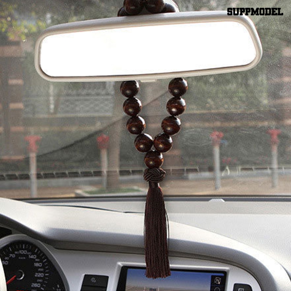 [SM] Manik-manik Buddha Kayu Kaca Spion Mobil Gantung Liontin Interior Decor Ornament