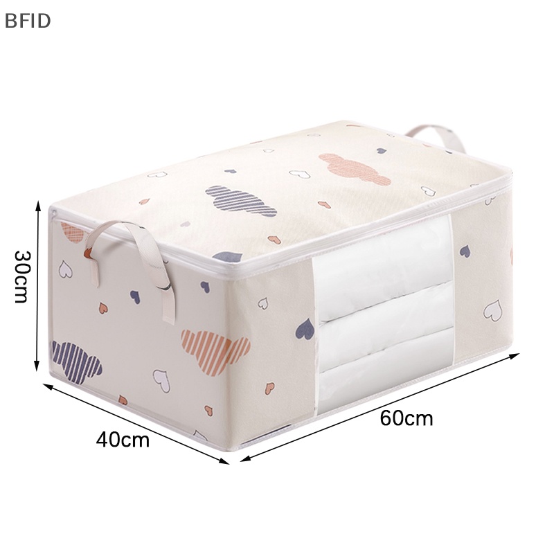 [BFID] Lemari Pakaian Organizer Kapasitas Besar Quilt Storage Bag Kotak Pakaian Wadah Tempat Tidur Kain Polyester Tas Penyimpanan Tahan Debu [ID]