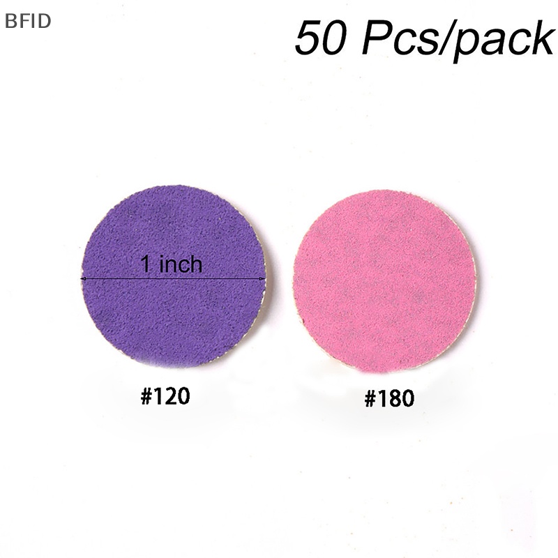 [BFID] 50pcs Disk Replacement Pad Pink Grit Refill Pads Untuk Alat Pedicure Poles [ID]