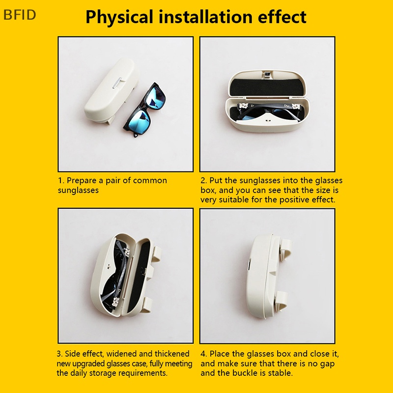 [BFID] Tempat Kacamata Mobil Car Sun Visor Glasses Case Kotak Organizer Tempat Kacamata Kantong Penyimpanan Aksesoris Interior Otomatis [ID]