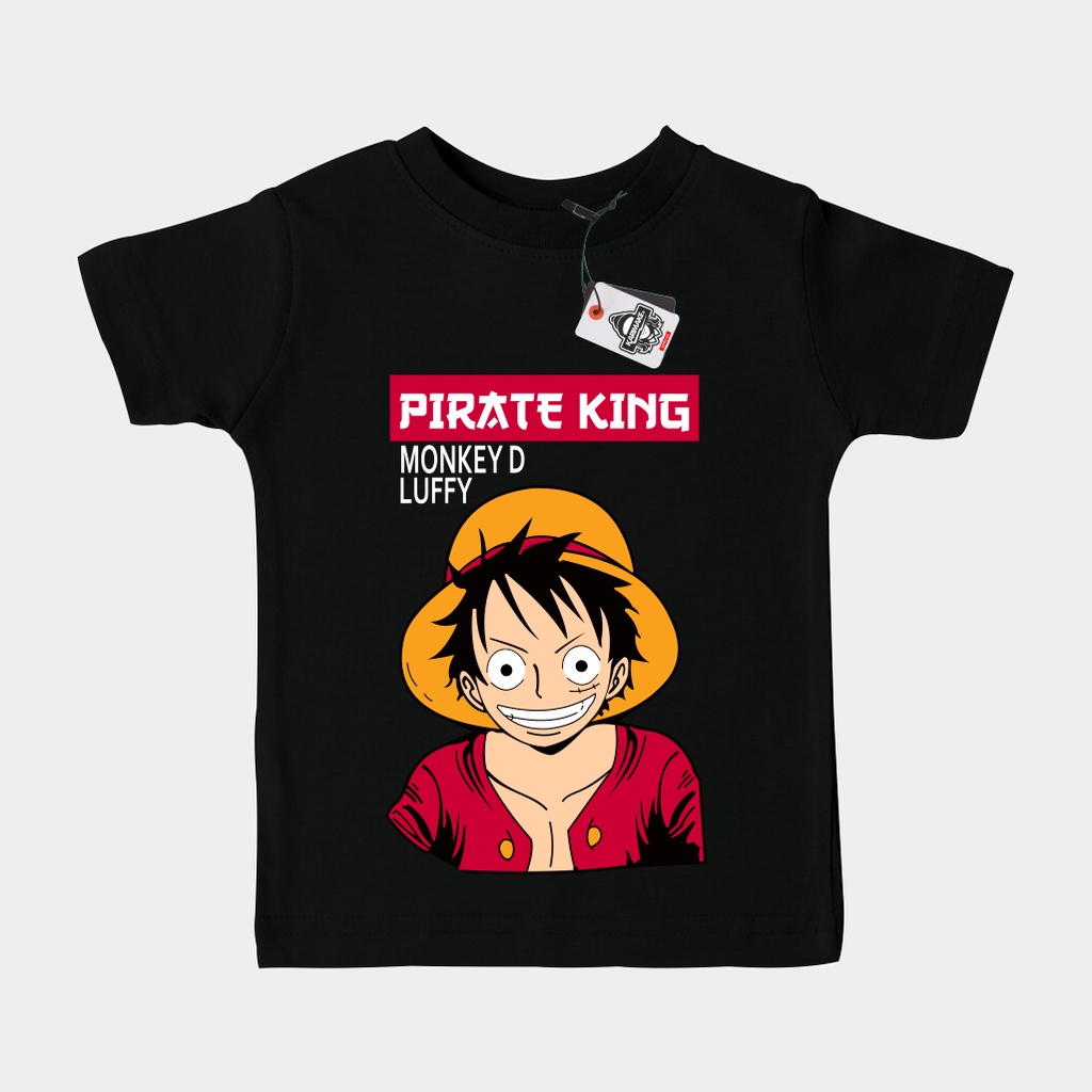 Kaos T Shirt Anak One Piece PIRATE KING MONKEY D LUFFY