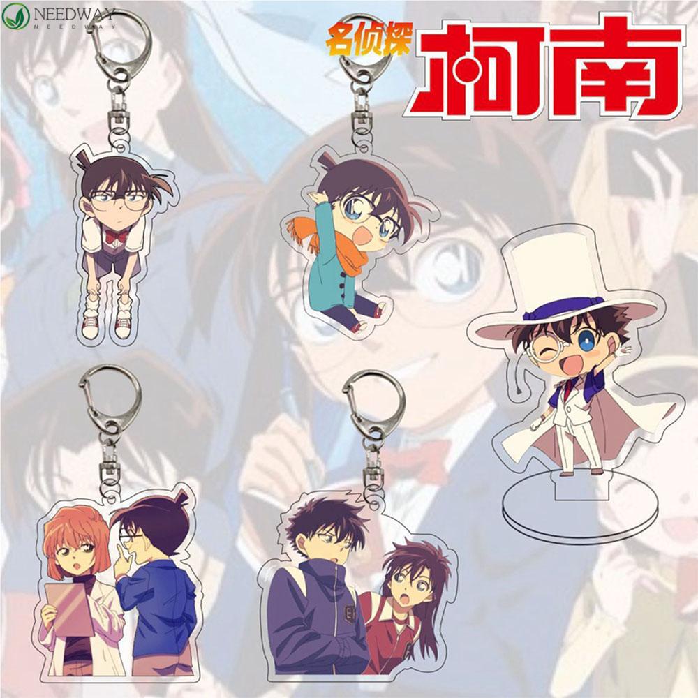 Needway Conan Gantungan Kunci Shinichi Akrilik Miniatur Scultures Anime Jepang Darah Panas Anime Key Ring