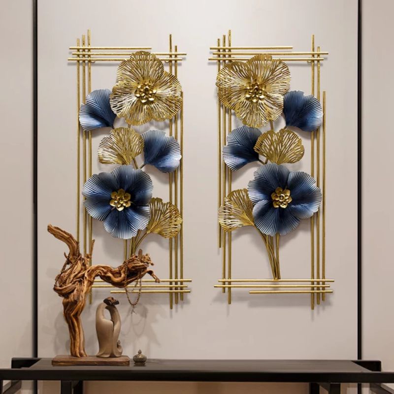 STAR PROJECT Hiasan dinding besi motif daun bahan Frame Metal Gold/hiasan dinding aesthetic