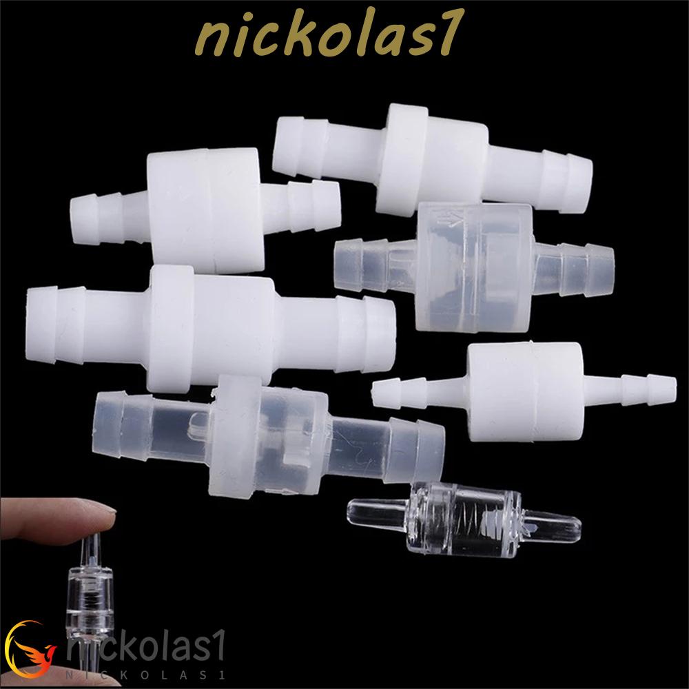 Nickolas1 Check Valve Plastik Translucency 4mm/6mm/8mm/12mm Putih Non Retur Untuk Fuel Air Liquid Valves