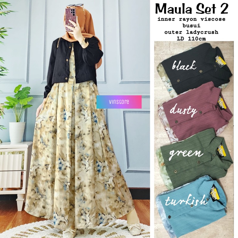 MAULA • BRIKA SET ORI VINSTORE | Setelan inner+outer