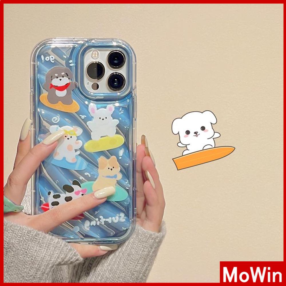 Case iPhone 14 Pro Max iPhone Case Laser Reflektif Bening Case TPU Soft Shell Airbag Tahan Guncangan Lucu Surf Makhluk Kompatibel dengan iPhone 13 Pro Max 12 Pro Max 11 Xr X Max 78Plus