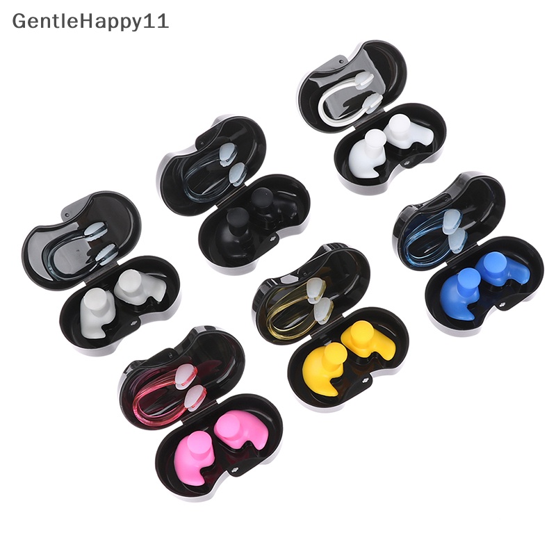 Gentlehappy 1pasang Earplug Renang Silikon Lembut Untuk Penyumbat Telinga Renang Anti Air Anti Bising id