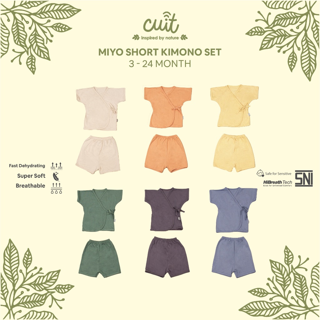 Cuit Baby Miyo Short Kimono Set | Baju Bayi