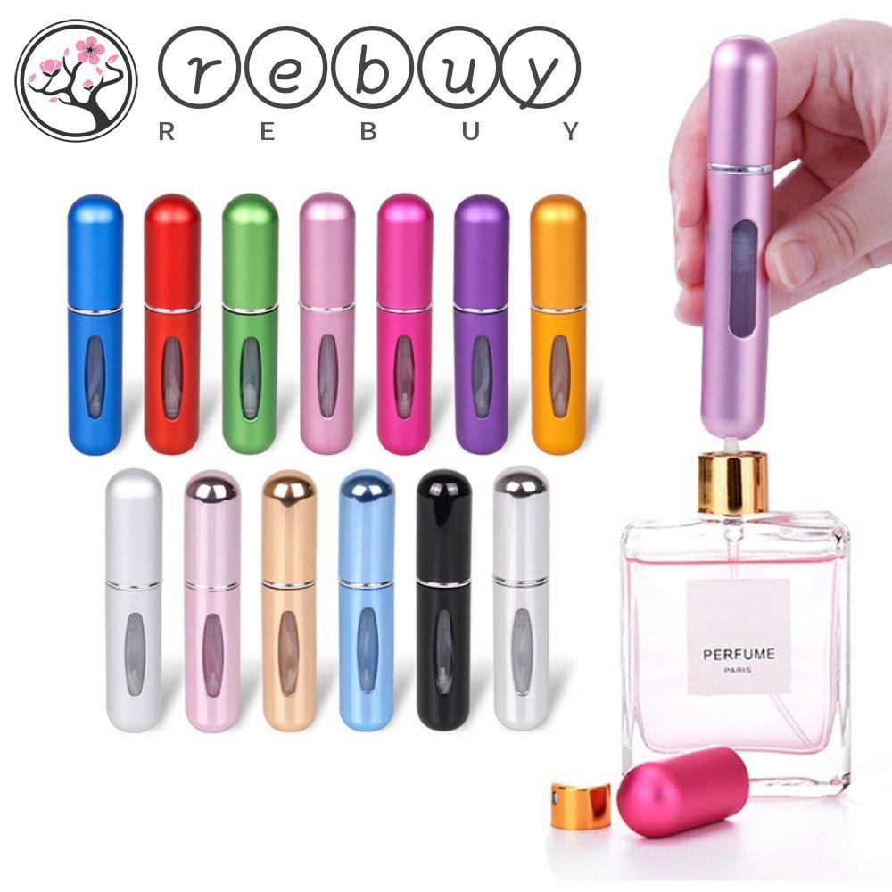 Rebuy Bottom-filled Perfume Bottle Portable 5ml Liquid Self-pumping Aluminium Pelembab Botol Isi Ulang