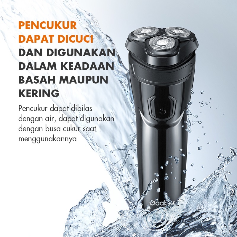 Gaabor Alat Cukur Kumis Jenggot Elektrik Shaver Portable Pisau Timbul 3D Nirkabel Boleh Dicuci / GESR-M01A