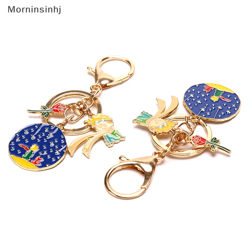 Mornin Fashion Logam Mawar Gantungan Kunci Starry Little Prince Keyring Kreatif Cowok Pria Wanita id