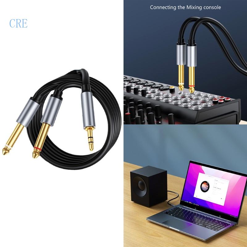 Cre Premium Aluminium Alloy 6kabel Splitter 5mm Ke3Kabel Suara 5mm Jalur Ganda Untuk DJ Musisi Audiophile