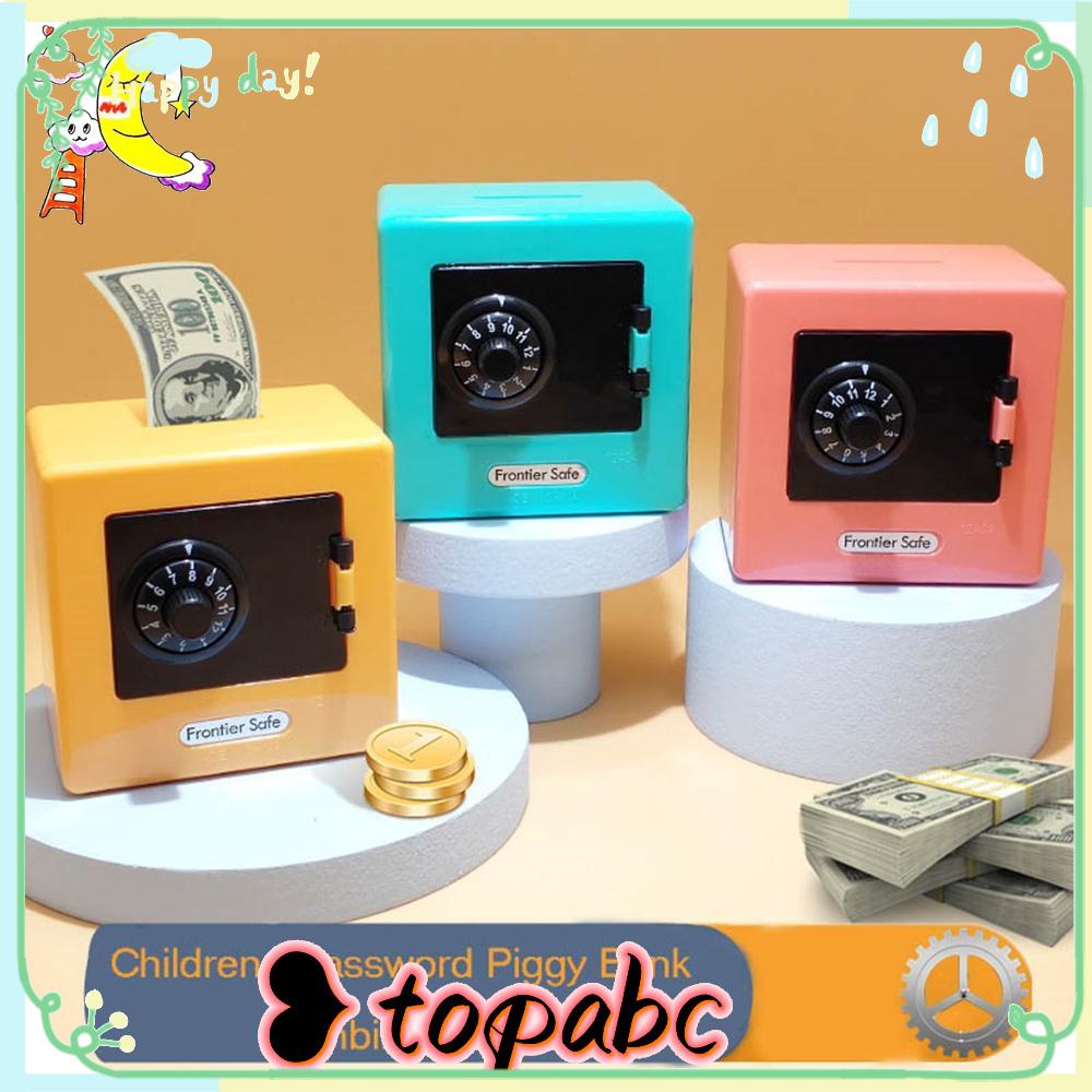 TOP Tempat Penyimpanan Celengan Uang Kertas Cash Piggy Deposit Rotate Password Combination Lock