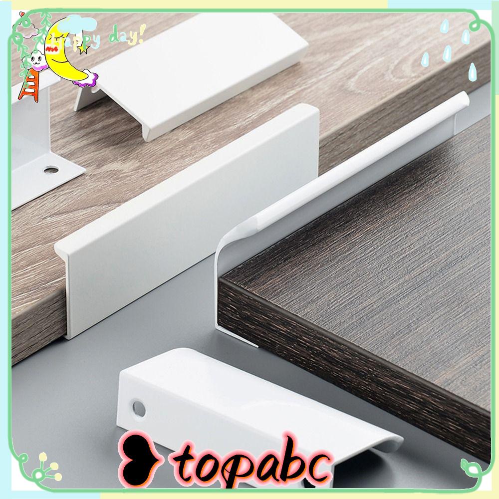 TOP Pegangan Tersembunyi Lemari Dapur Putih Paduan Aluminium Tombol Laci