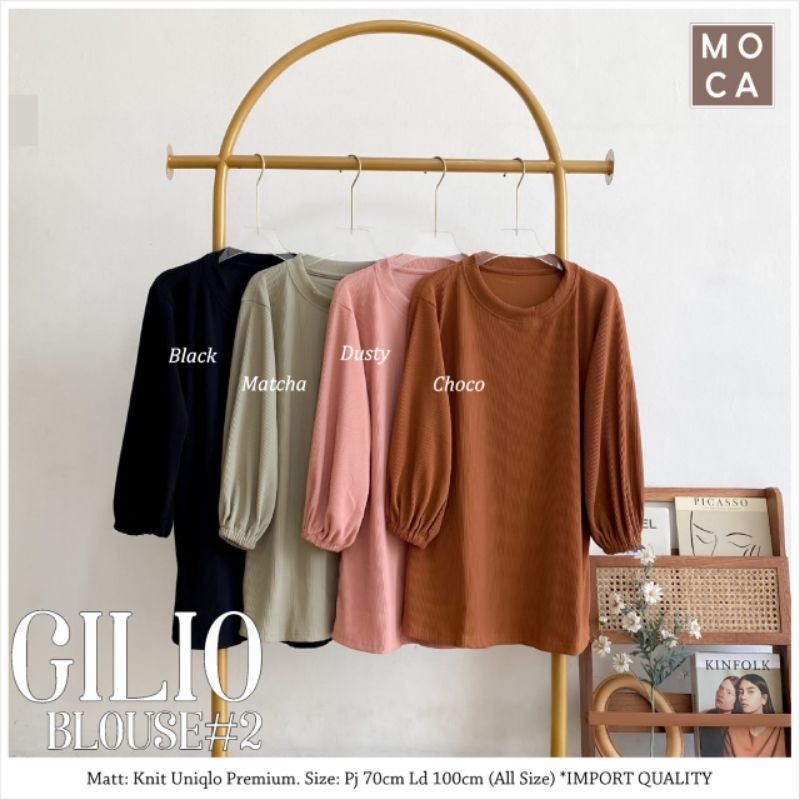GILIO BLOUSE ORI MOCA | Ld100 Knit Uniqlo Premium
