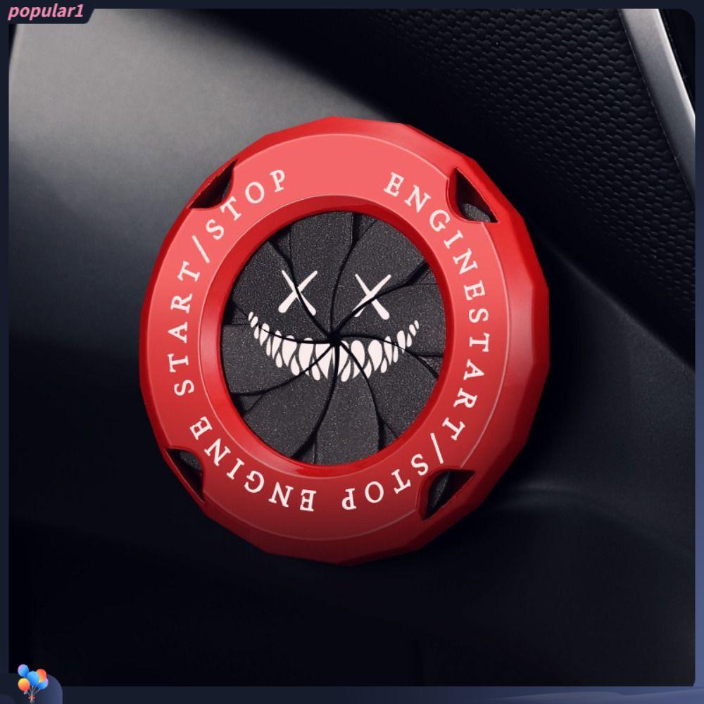 POPULAR Onekey Start Stop Button Cover Start Ring Cetakan Interior Tombol Tutup Saklar Penutup Putar