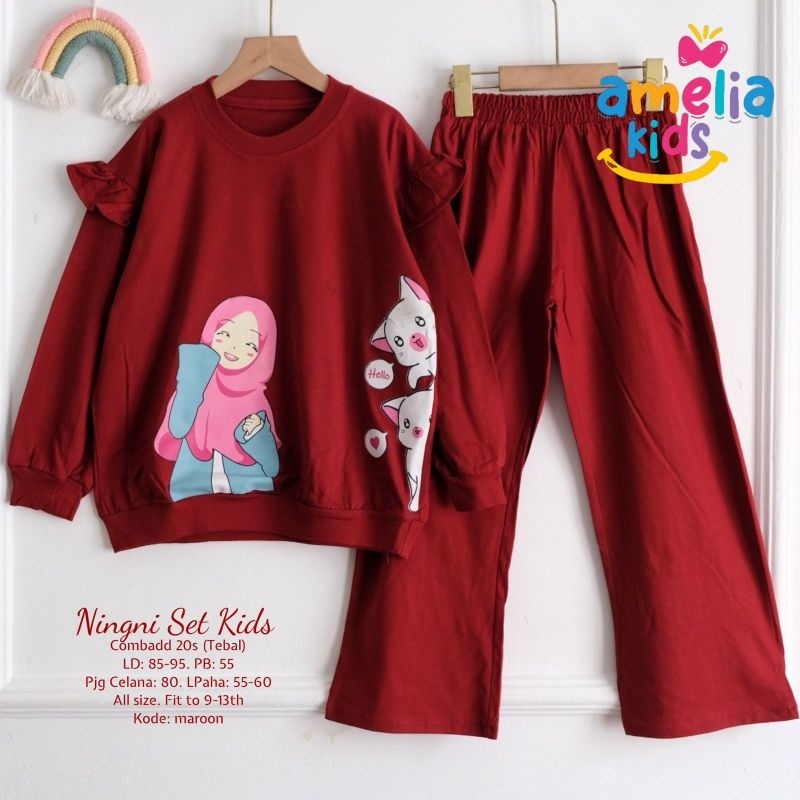 NINGNI SET Celana (9-13th) ORI AMELIA KIDS | Setelan Anak
