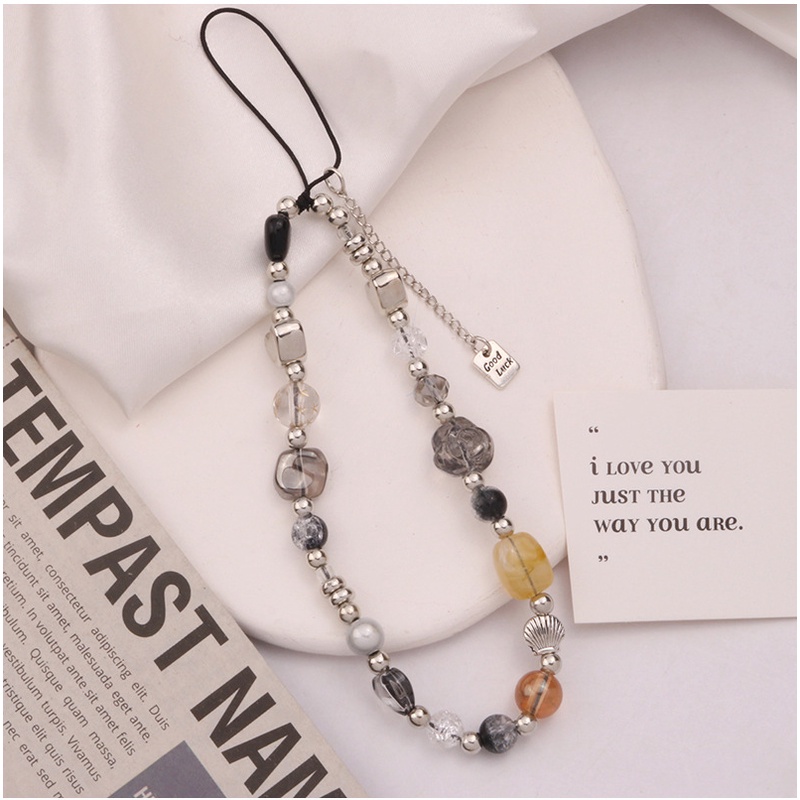 3d Transparan Hitam Kristal Rose Love Heart Phone Strap Handmade Rantai Manik-Manik Untuk iPhone Untuk Samsung Untuk OPPO Untuk VIVO Untuk Huawei Untuk Redmi Untuk Xiaomi Cover DIY Gelang