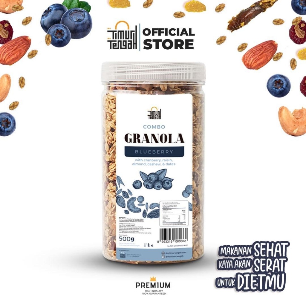 Timur Tengah Granola Blueberry 500 gr Sereal Makanan Sehat GARANSI ORIGINAL