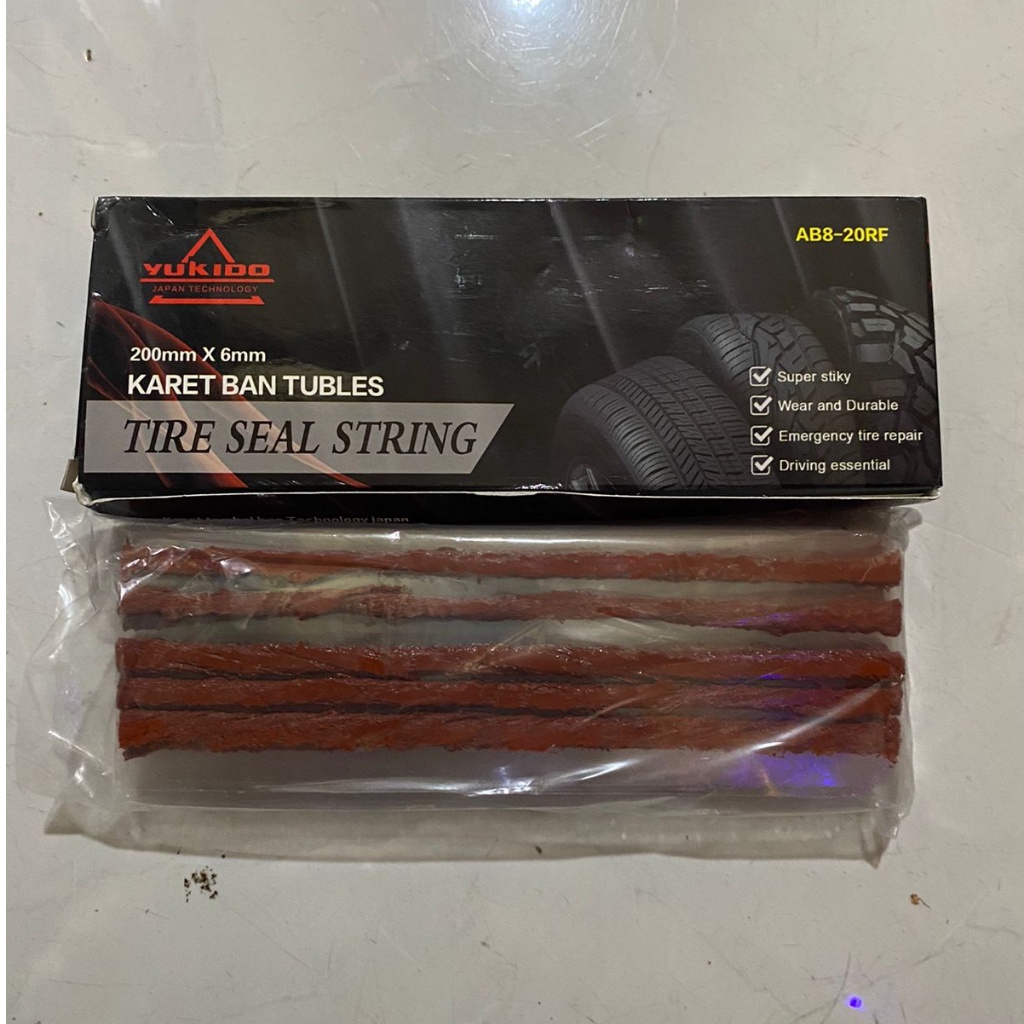 ISI BANYAK LEBIH HEMAT! (ISI 30 PCS)Isi Ulang Tambal Ban Lem Cacing Karet Tubeless Tubles isi 6 LEMBAR