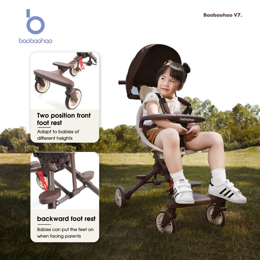 Baobaohao - Magic Stroller V7 Caramel | Stroller 360°