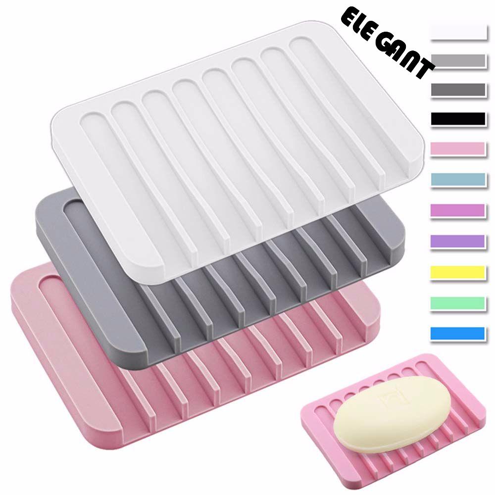 【 ELEGANT 】 Tempat Sabun Dapur Tahan Lama Shower Tray Drain Rack Self Draining Rak Penyimpanan