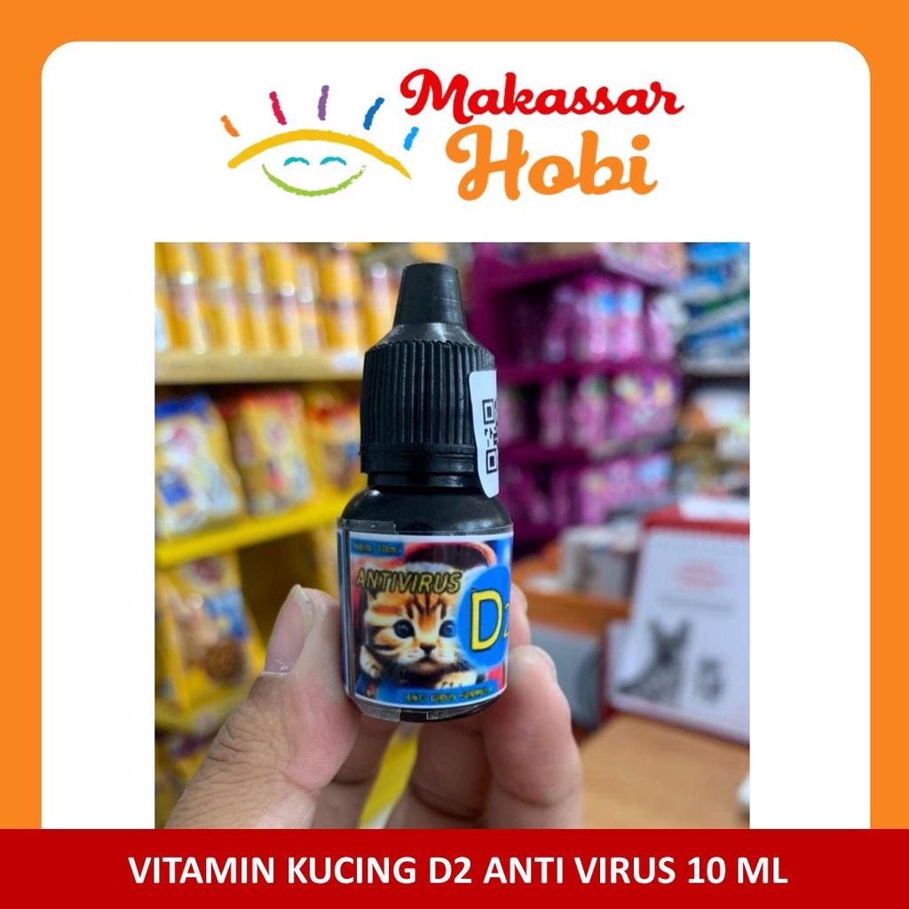 D2 Anti Virus 10 ml Vitamin Obat Kucing Calici Flu Berat Mencret Batuk