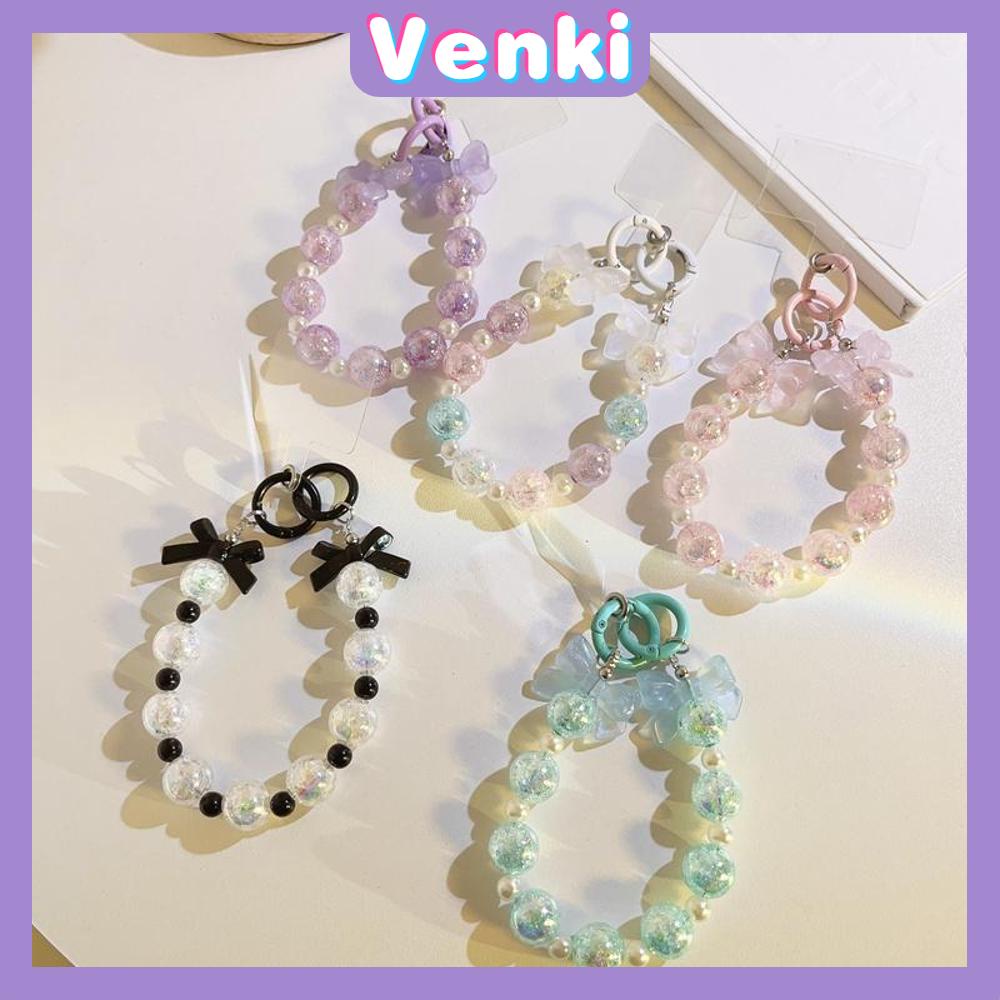 Venki - Casing Ponsel Gesper Gelang Lanyard Gelang Manik-manik Berwarna-warni Yang Indah Berbagai Macam Gaya Multicolor Hati Busur Bulan Multicolor Sederhana Kompatibel iPhone Case