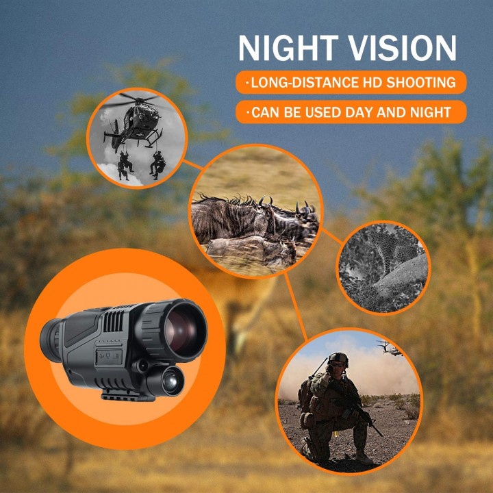 NV-300 - 5x8 Digital Night Vision Infrared Monocular - 1.44-inch LCD