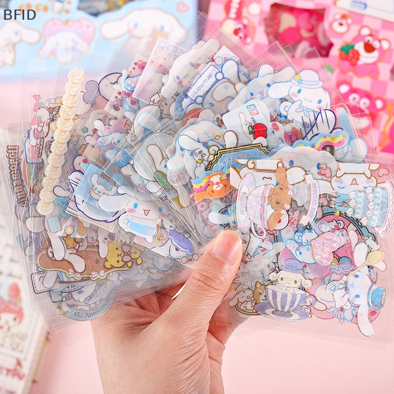 [BFID] 25lembar Sanrio Lucu Kartun Buku Pegangan Tahan Air PVC Stiker Anak Kreatif Decals Hias DIY Goo Card Set Alat Tulis [ID]