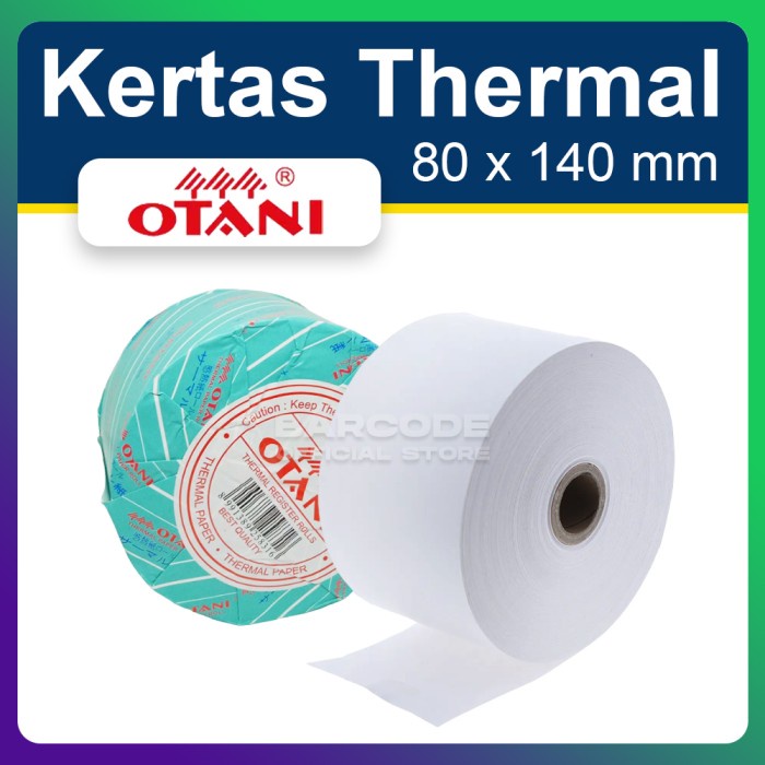 

Kertas Struk Thermal Otani 80 x 140 mm 80x140 ATM Tiket Parkir PST79