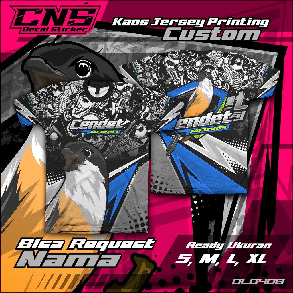 Kaos Jersey Burung CENDET / PENTET Bahan Dryfit High Quality - CNS STICKER