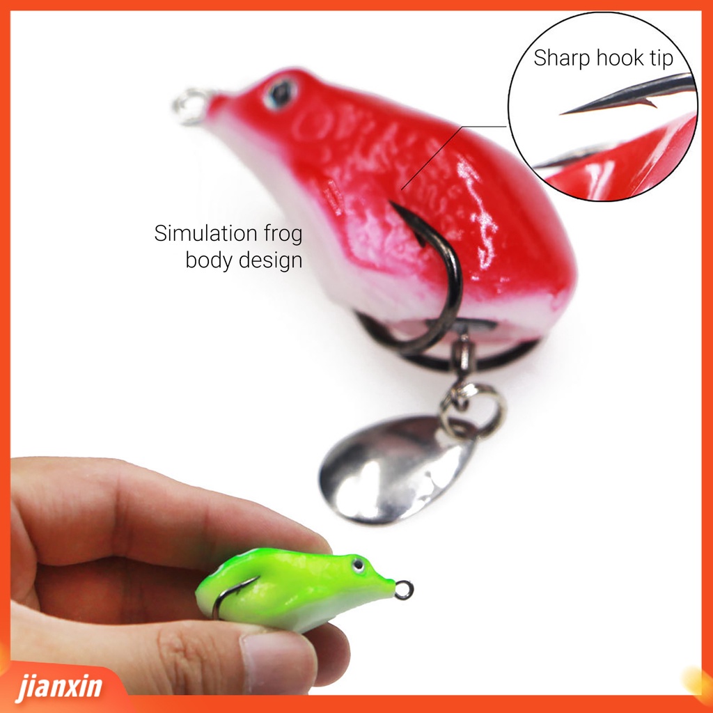 (In Stock) Umpan Kodok Umpan Penampilan 3D Portabel Kait Ganda Warna-Warni Mini Frog Lure Umpan Pancing Untuk Outdoor