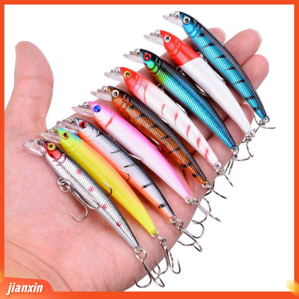 (In Stock) 43Pcs /Set Umpan Buatan Ringan Wearproof Umpan Ikan Kecil Plastik Anti Korosi Untuk Angling