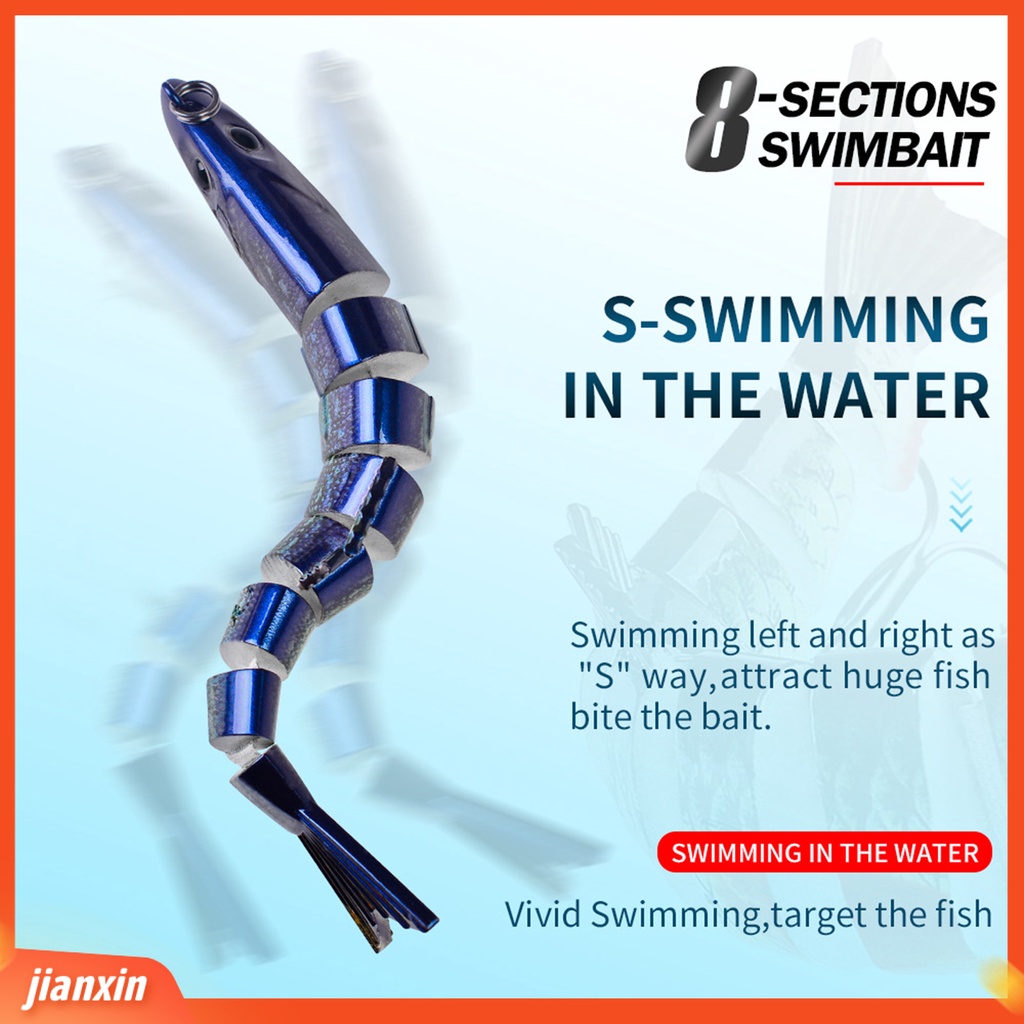 (In Stock) 12.5cm 21.5g Umpan Buatan Portabel Multi-Segmen Membuat Suara Ringan Kekerasan Tinggi Umpan Pancing Untuk Memancing