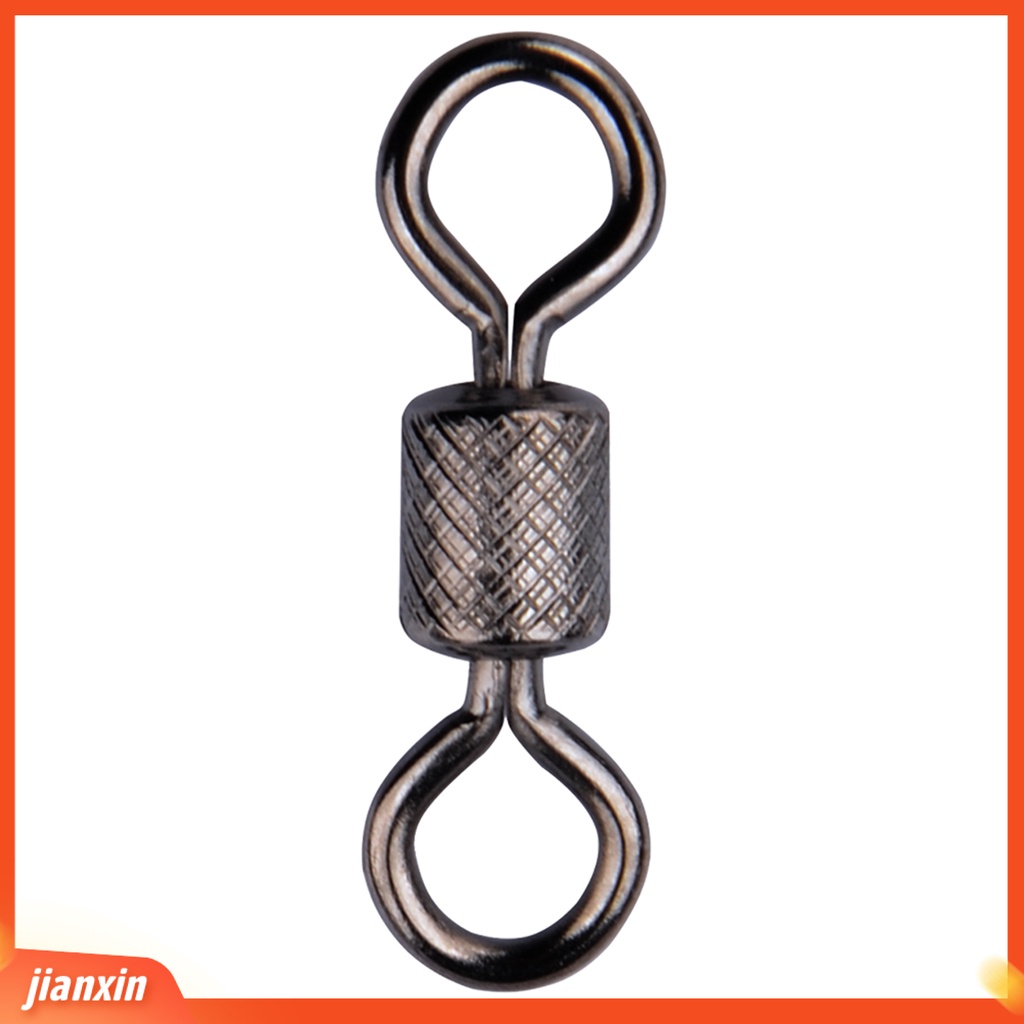 (In Stock) 50Pcs Barel Pancing Praktis Bantalan Aksesoris Tahan Korosi Kekerasan Tinggi Rolling Swivel Ring Untuk Outdoor