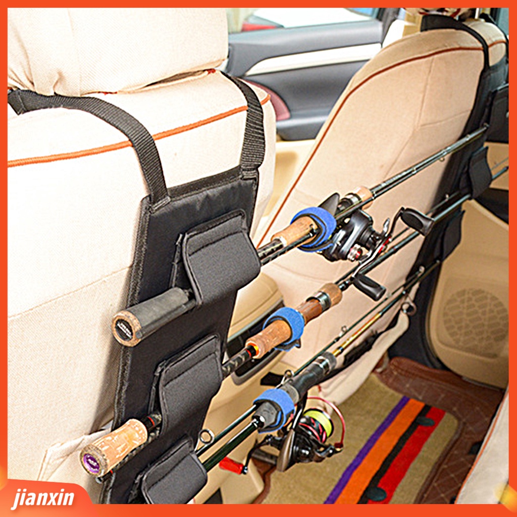 (In Stock) 1pasang Rak Joran Pancing Kendaraan Pita Pengikat Beban Tinggi Braided Belt Car Seat Adjustable Fishing Rod Holders Untuk Kendaraan