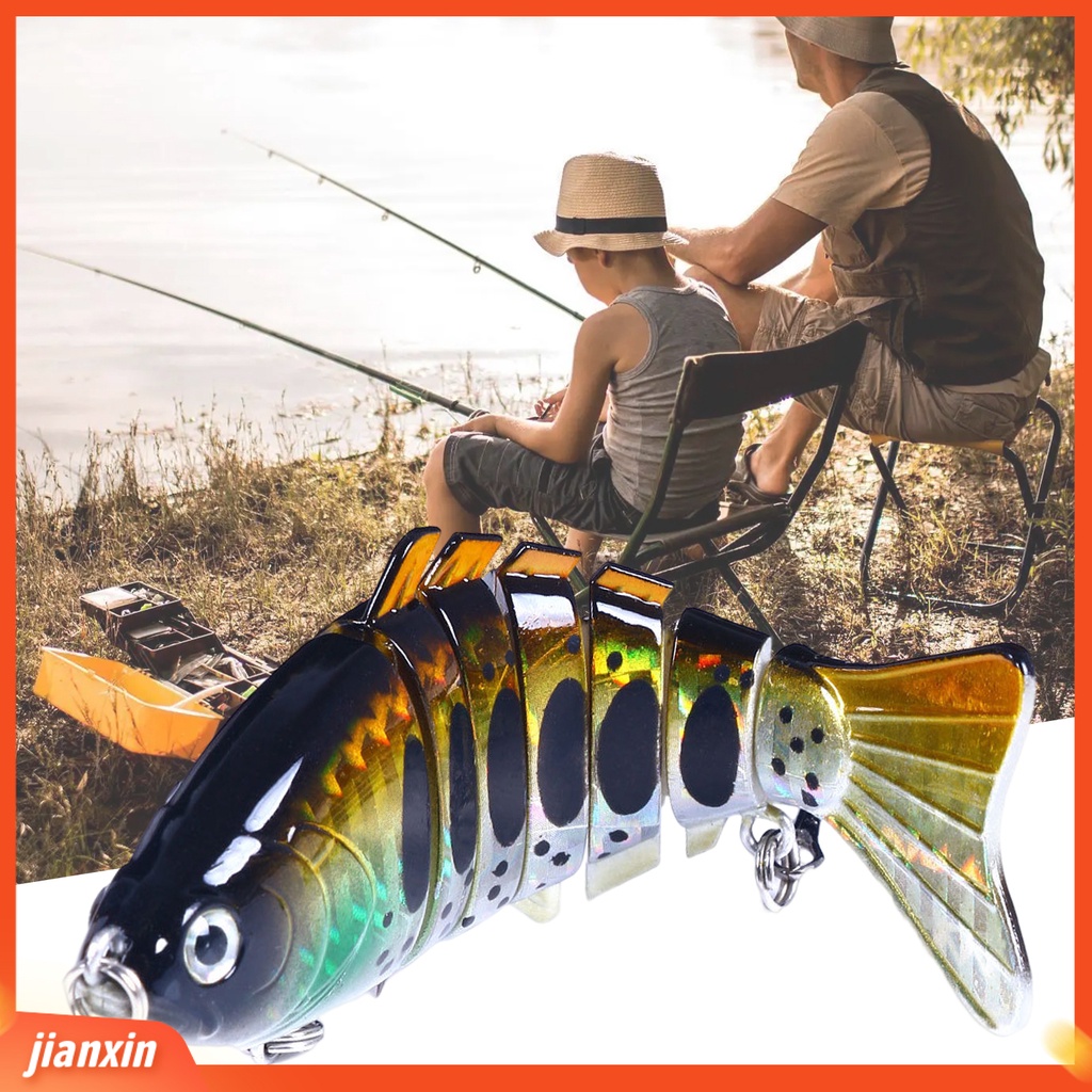 (In Stock) 10cm /15.6g 7bagian Umpan Lure Hook Fish Tackle Tenggelam Wobblers Renang Umpan Pancing Perlengkapan Memancing