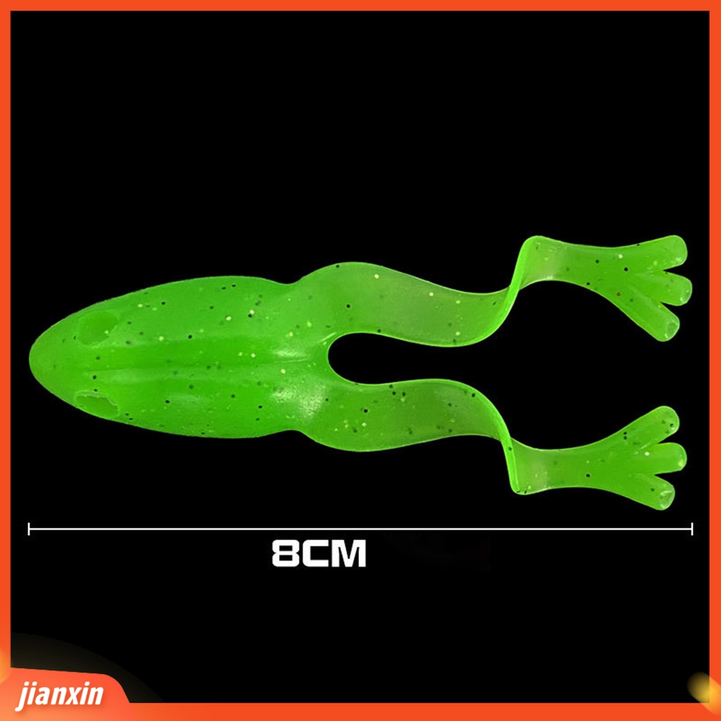 (In Stock) 4 Pcs 8cm /5.5g Umpan Pancing Simulasi Pra Lubang Fleksibel Reusable Mini Fish Attraction Warna Cerah Buatan Lembut Kodok Umpan Perlengkapan Memancing