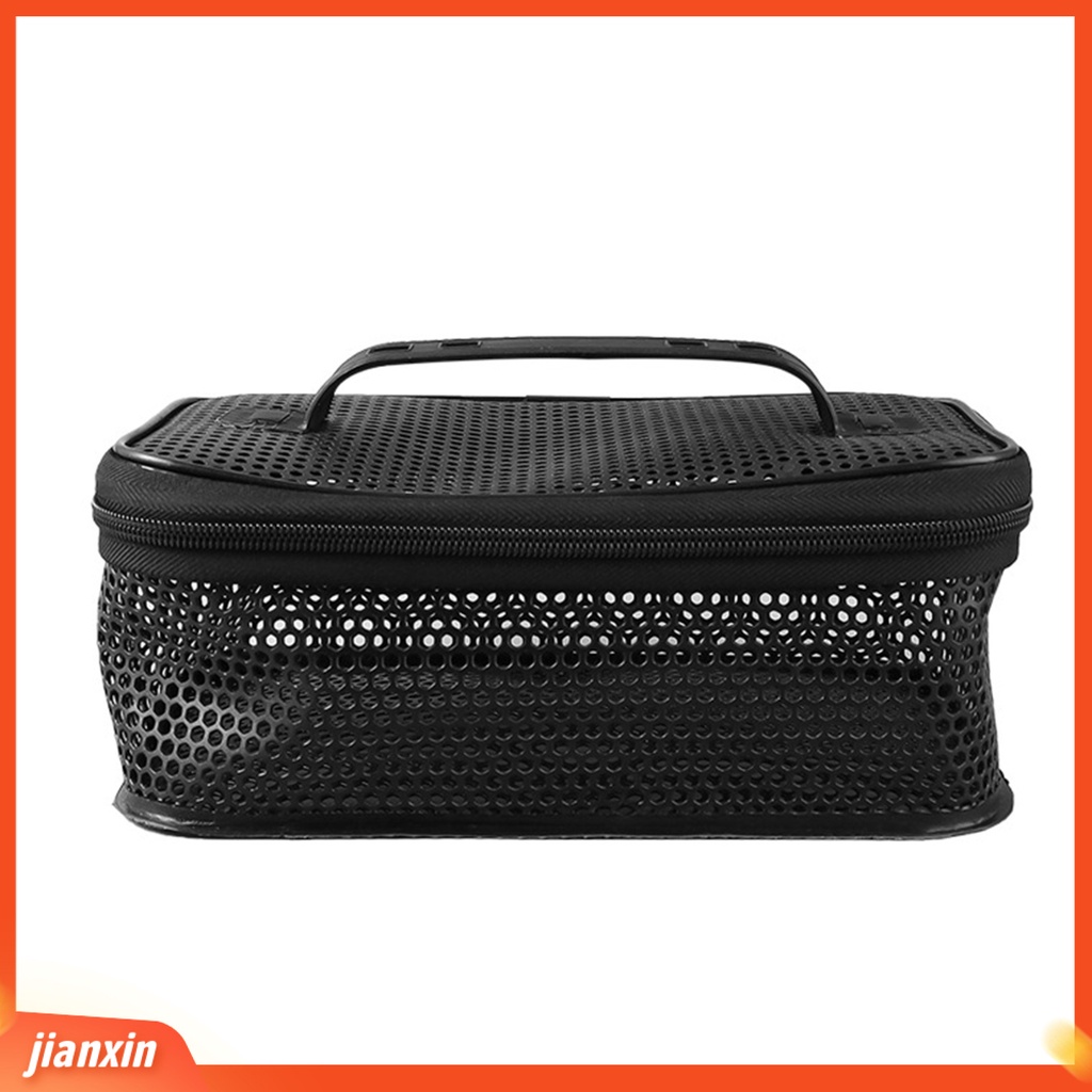 GEAR BAG (In Stock) Tas Perlengkapan Memancing Dengan Pegangan Penutup Ritsleting Kapasitas Besar Bernapas Mesh Bag Portable EVA Rakit Reel Lure Umpan Fishing Tackle Storage Case Aksesoris Memancing
