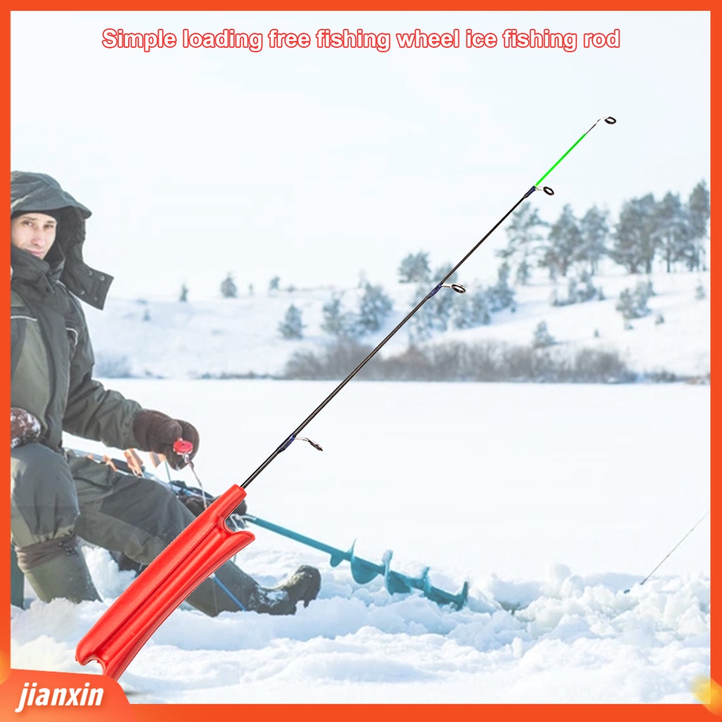 (In Stock) Ice Fishing Rod Flexible Desain Ergonomics Adjustable Pegangan Tebal Anti Slip Tiang Pancing Es Untuk Outdoor