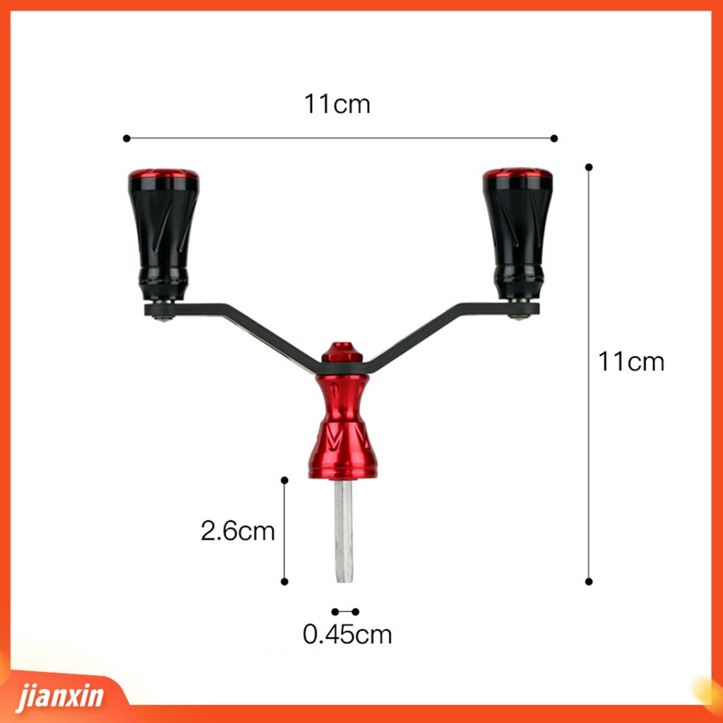 (In Stock) Reel Handle Anti Karat Poros Heksagonal Serat Karbon Double Rocker Memancing Rocker Arm Perlengkapan Memancing