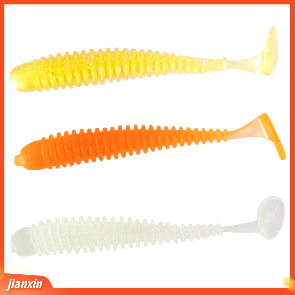 (In Stock) 10Pcs /Set Mini Memancing Buatan Lembut Hidup Umpan Wobbler Cacing Renang Umpan