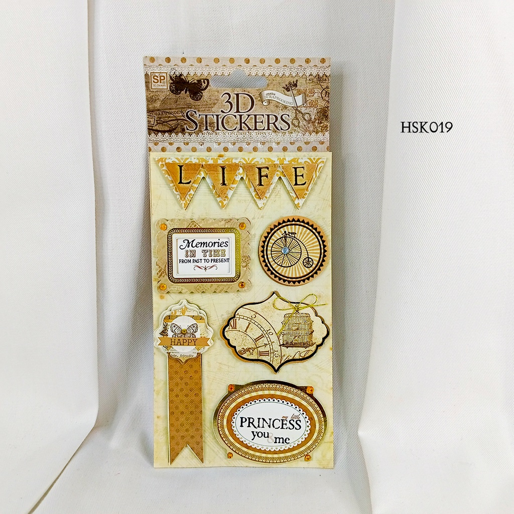 

[LEVENTIS] Scrapbook 3D Stiker HandCraft Kerajinan Tangan Memo HSK-RA001