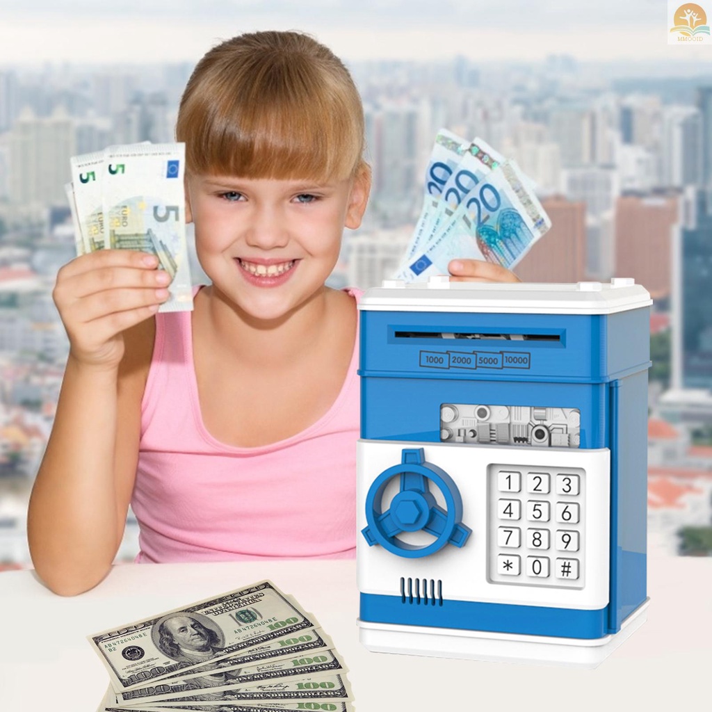 In Stock Celengan Elektronik Mini ATM Password Money Bank Cash Coins Saving Box Auto Scroll Paper Counts Your Money for Boys Girls Kids Safe Bank Box Hadiah Ulang Tahun Yang Sempurna Untuk B